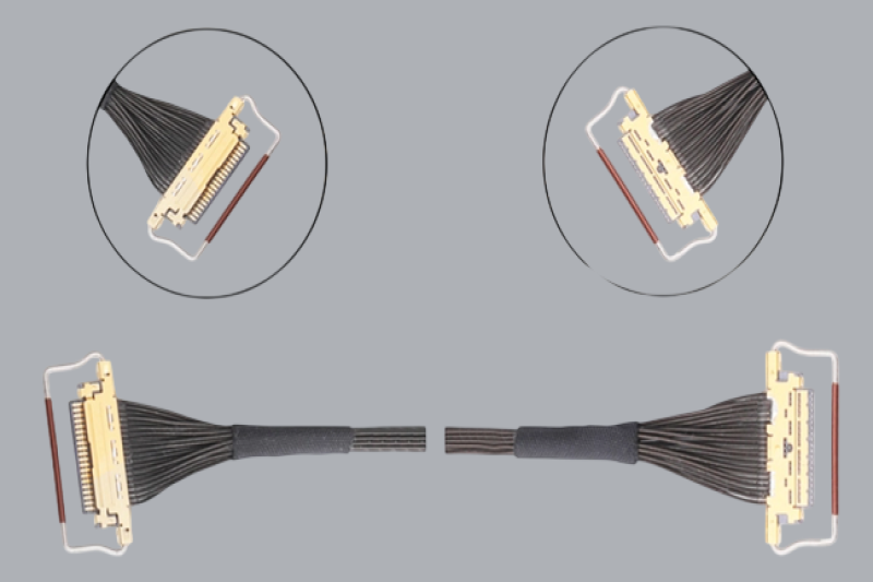 I-PEX 83063-100B-01-D 20454-220T 40AWG 极细同轴线束替代品