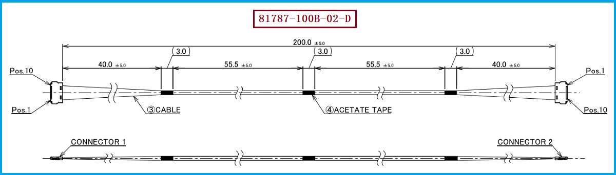I-PEX 81787-100B-02-D极细同轴线束 I-PEX 81787-100B-02-D极细同轴线束
