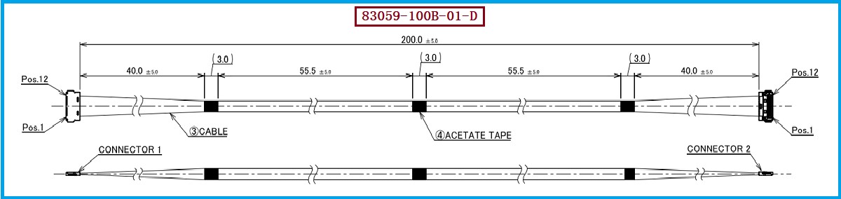 I-PEX 83059-100B-01-D极细同轴线束 I-PEX 83059-100B-01-D极细同轴线束