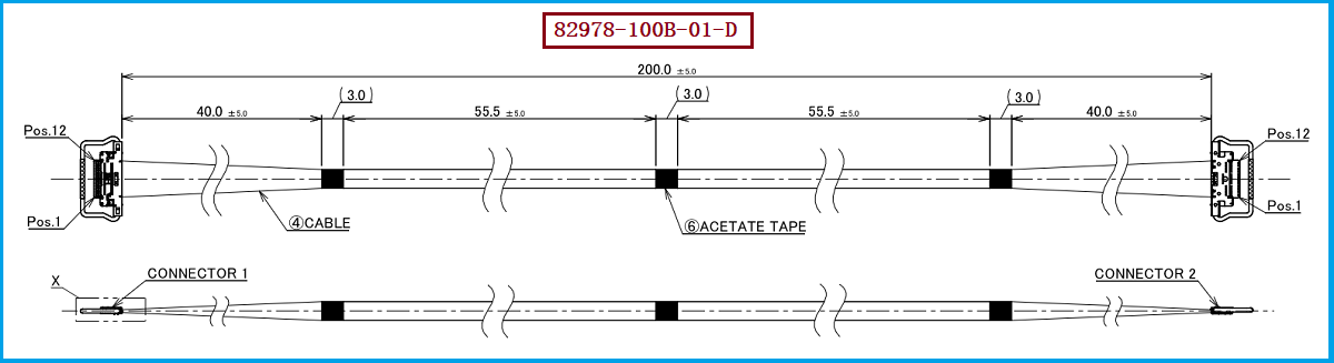 I-PEX 82978-100B-01-D极细同轴线束