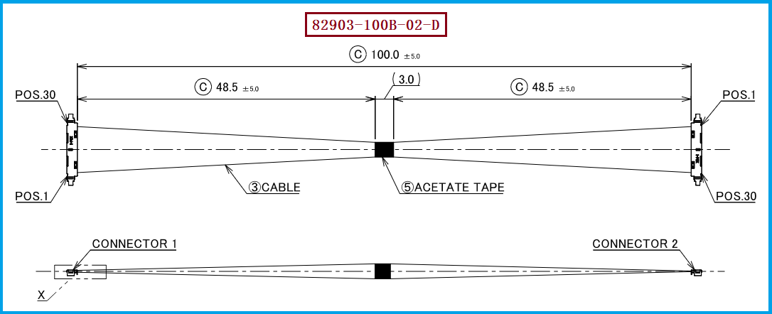 I-PEX 82903-100B-02-D极细同轴线束