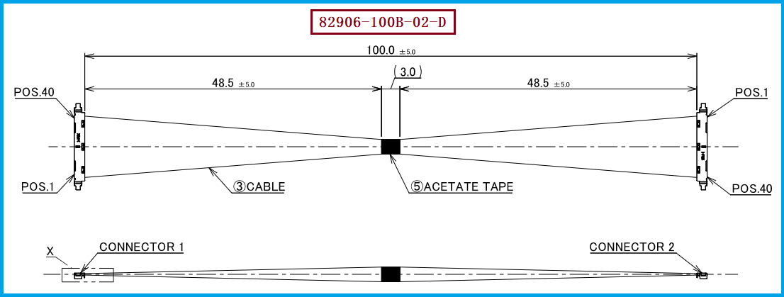 I-PEX 82906-100B-02-D极细同轴线束